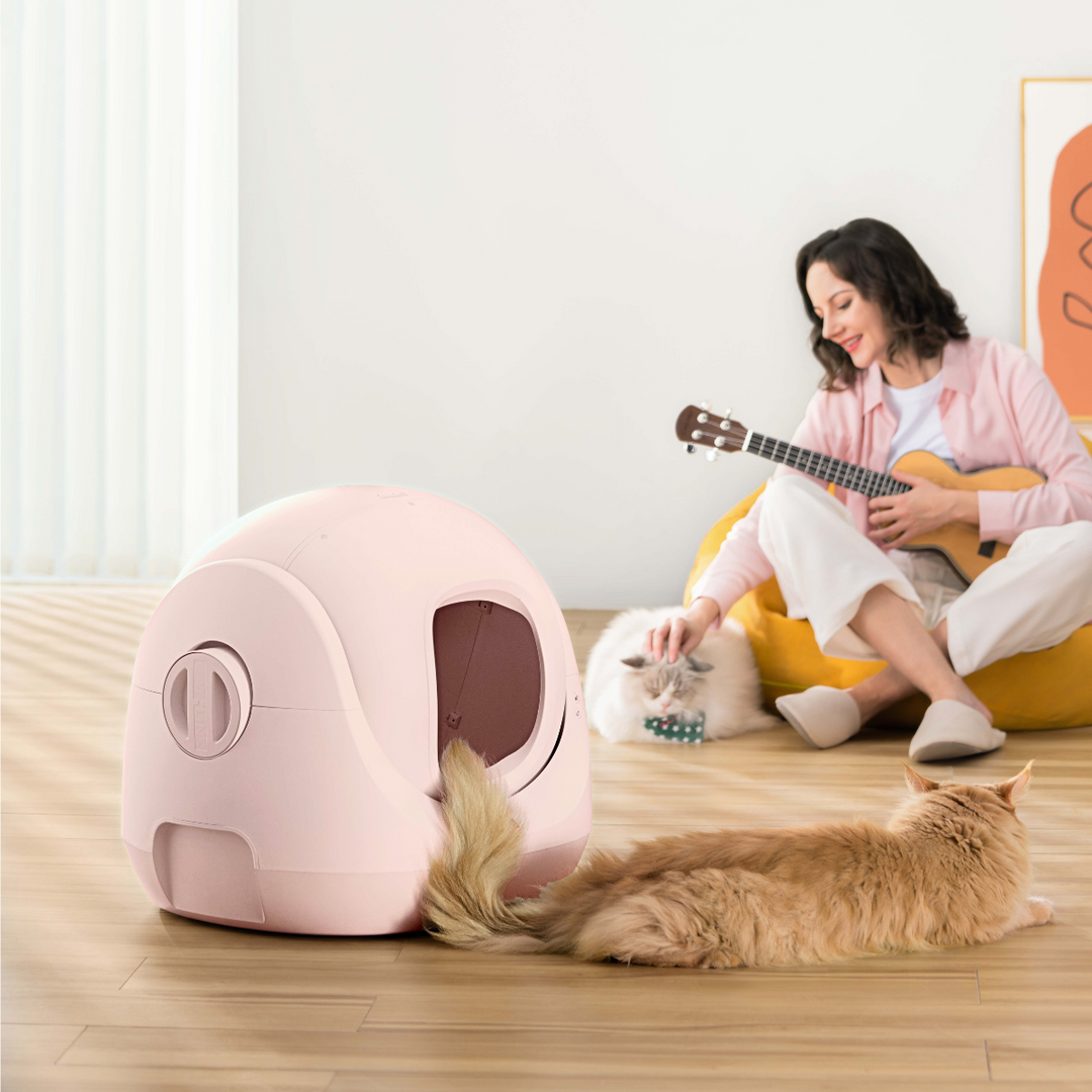Catlink Baymax (roze) Zelfreinigende kattenbak