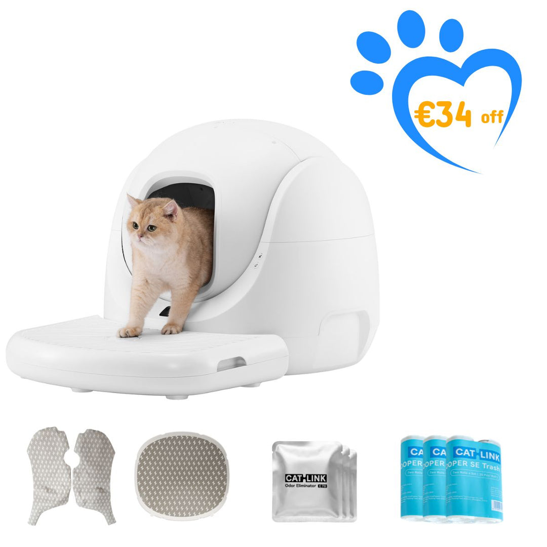 Arenero autolimpiable Catlink Baymax (blanco/rosa)