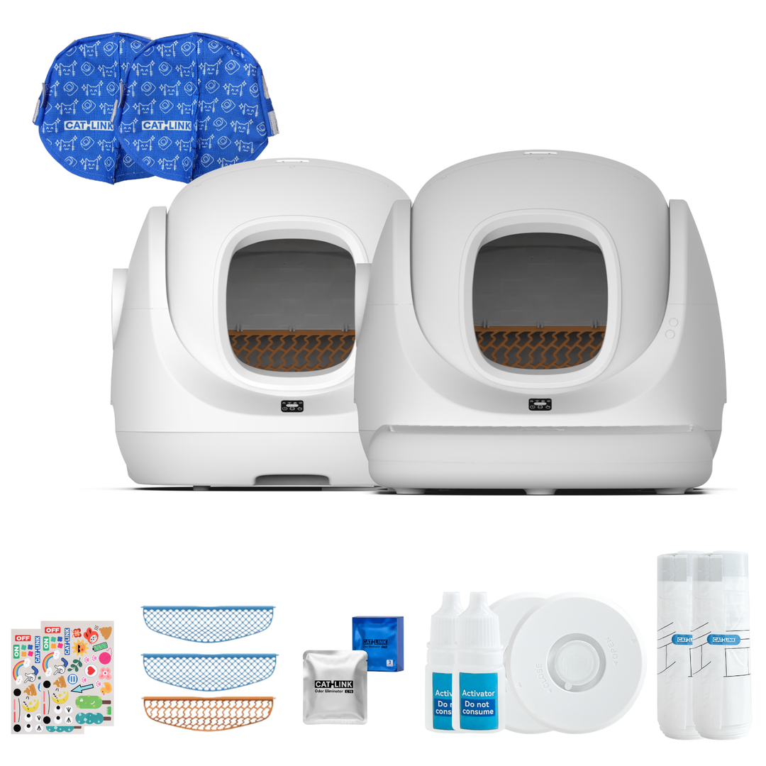 Pack Double Propre - Deux bacs à litière autonettoyants