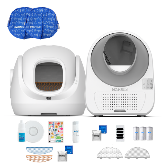 Pack Double Propre - Deux bacs à litière autonettoyants