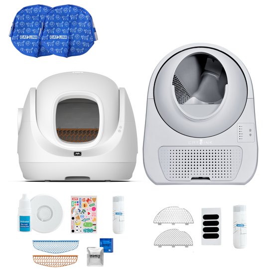 Pack Double Propre - Deux bacs à litière autonettoyants