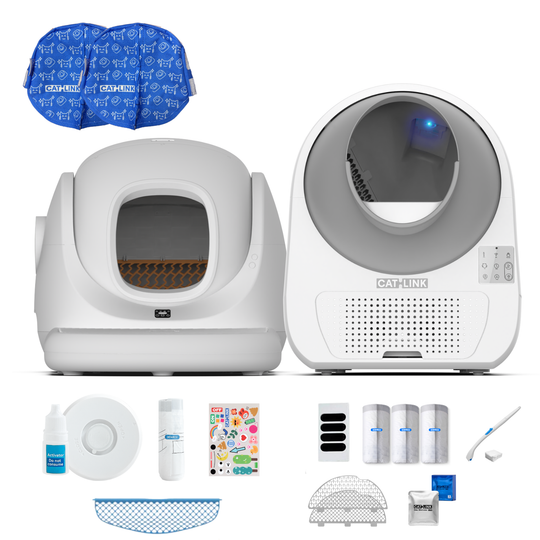 Pack Double Propre - Deux bacs à litière autonettoyants