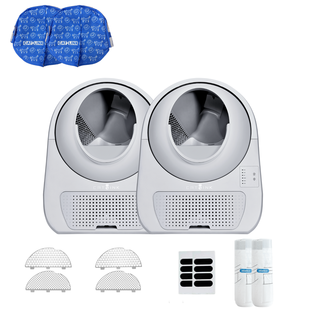 Pack Double Propre - Deux bacs à litière autonettoyants