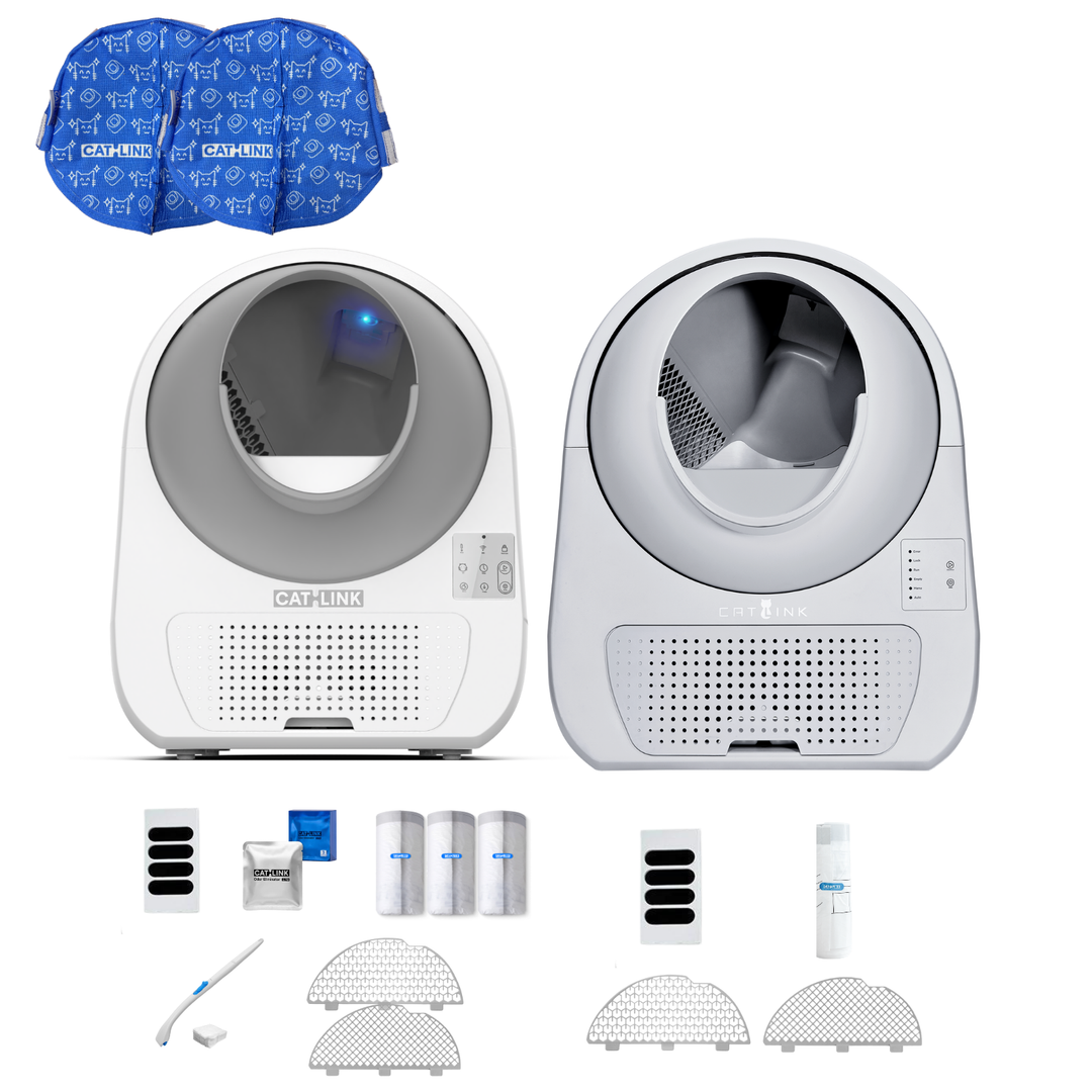 Pack Double Propre - Deux bacs à litière autonettoyants