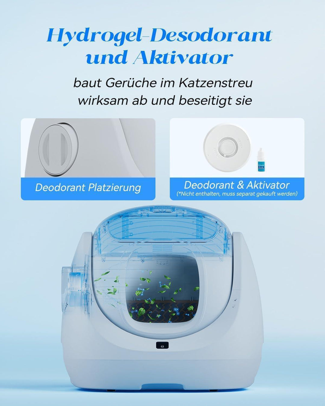 Catlink Baymax Lite(Grau) mit Treppe selbstreinigende Katzentoilette - Twopoint