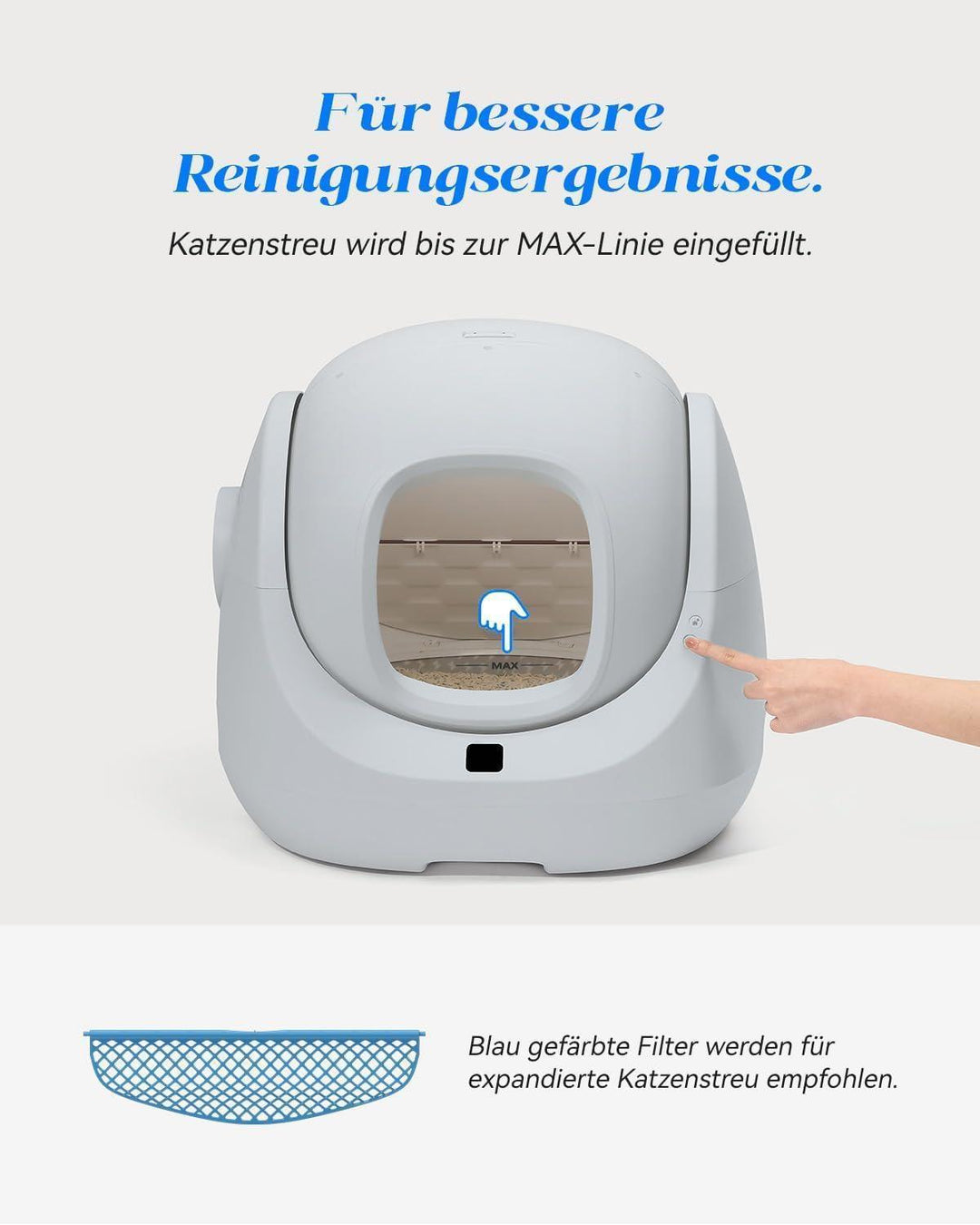 Catlink Baymax Lite(Grau) mit Treppe selbstreinigende Katzentoilette - Twopoint