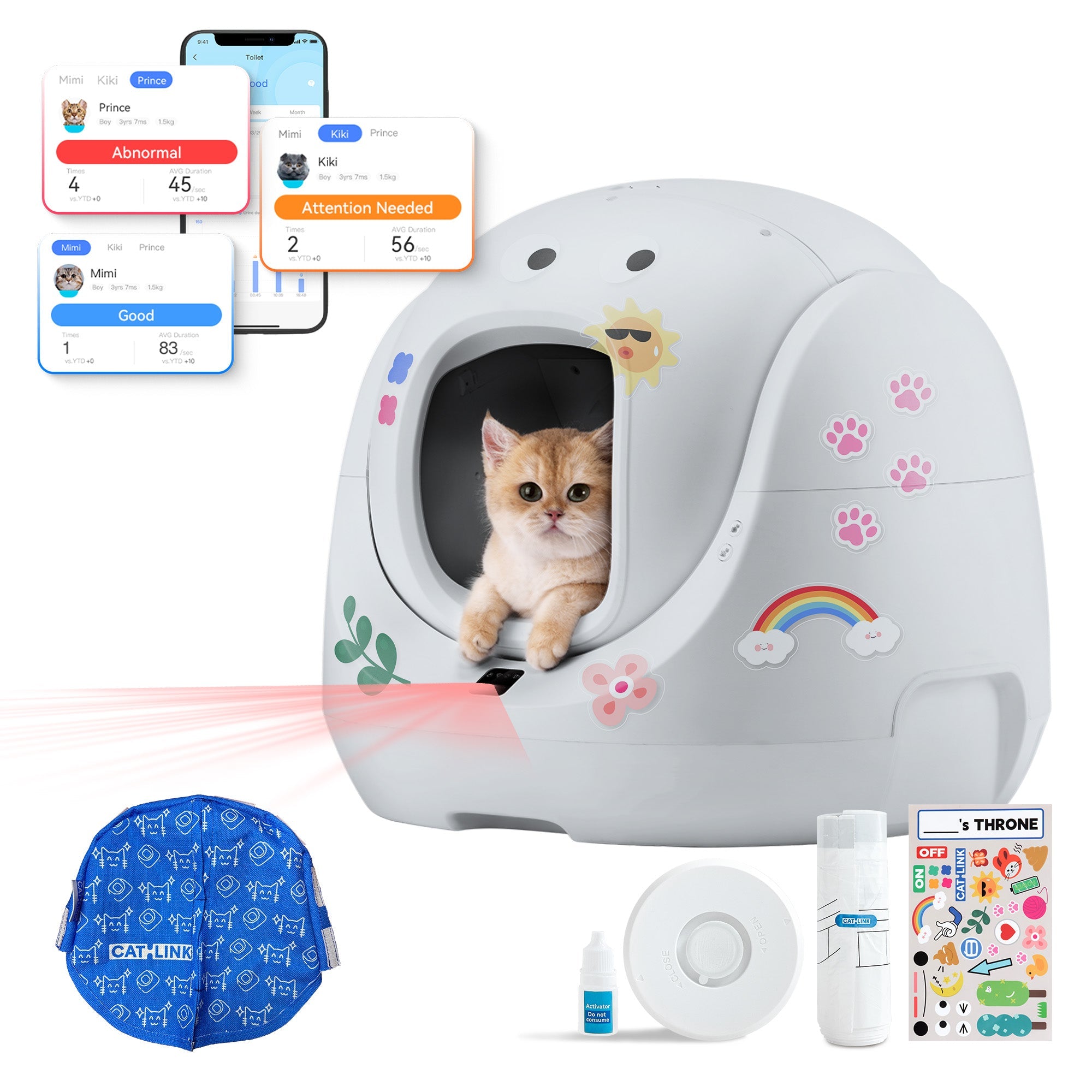 Catlink Baymax Lite (Gray) Self - Cleaning Litter Box - Catlink EU