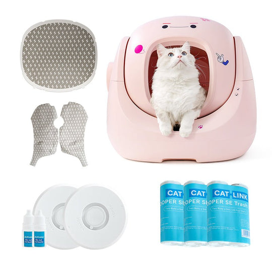 Catlink Baymax (Pink) Self - Cleaning Litter Box - Catlink EU