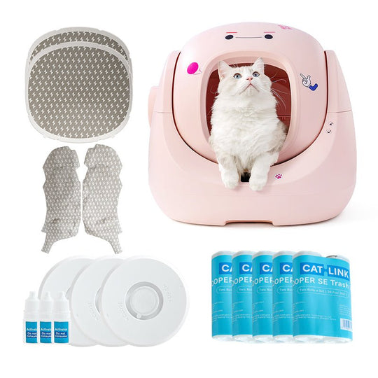 Catlink Baymax (Pink) Self - Cleaning Litter Box - Catlink EU