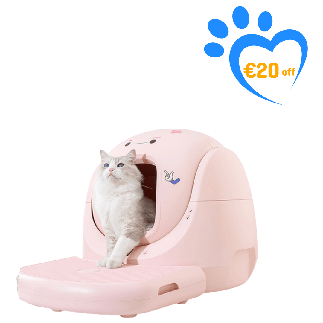 Catlink Baymax (White/ Pink) Self - Cleaning Litter Box - Catlink EU