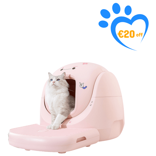 Catlink Baymax (White/ Pink) Self - Cleaning Litter Box - Catlink EU