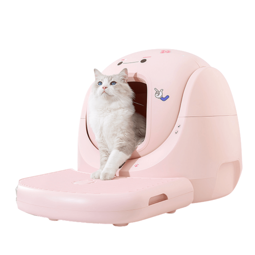 Catlink Baymax (White/ Pink) Self - Cleaning Litter Box - Catlink EU