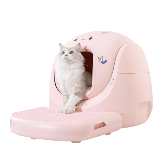 Catlink Baymax (White/ Pink) Self - Cleaning Litter Box - Catlink EU