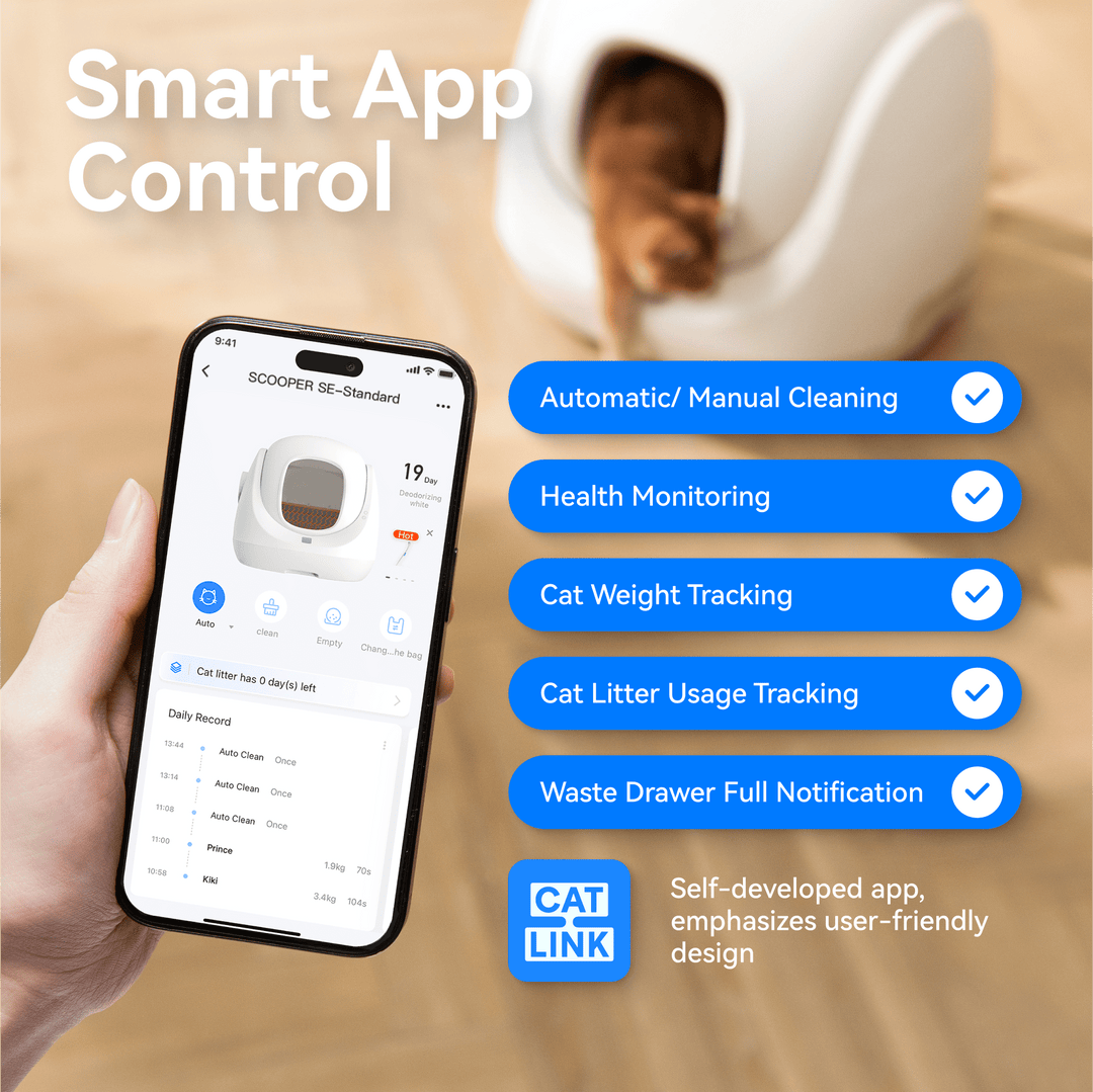 Catlink Baymax (White/ Pink) Self - Cleaning Litter Box - Catlink EU