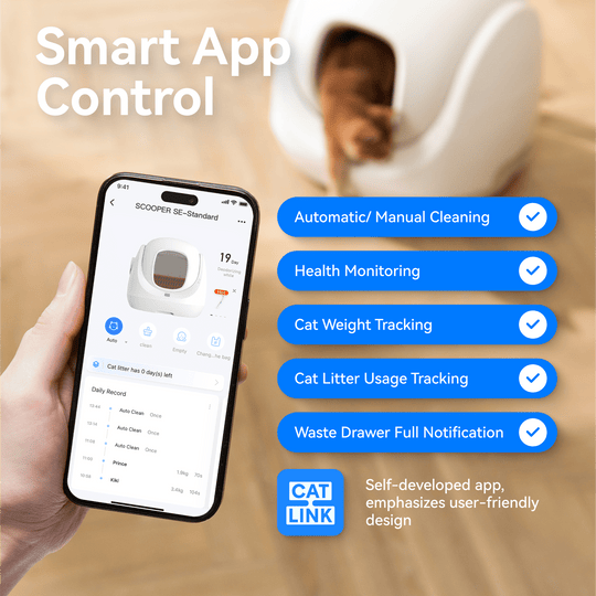 Catlink Baymax (White/ Pink) Self - Cleaning Litter Box - Catlink EU