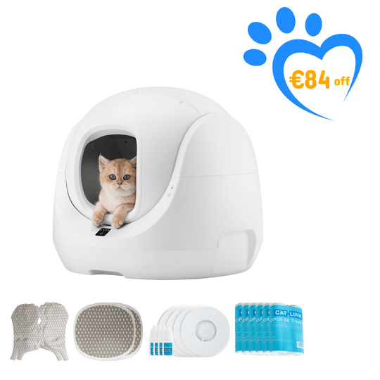 Catlink Baymax (White/ Pink) Self - Cleaning Litter Box - Catlink EU