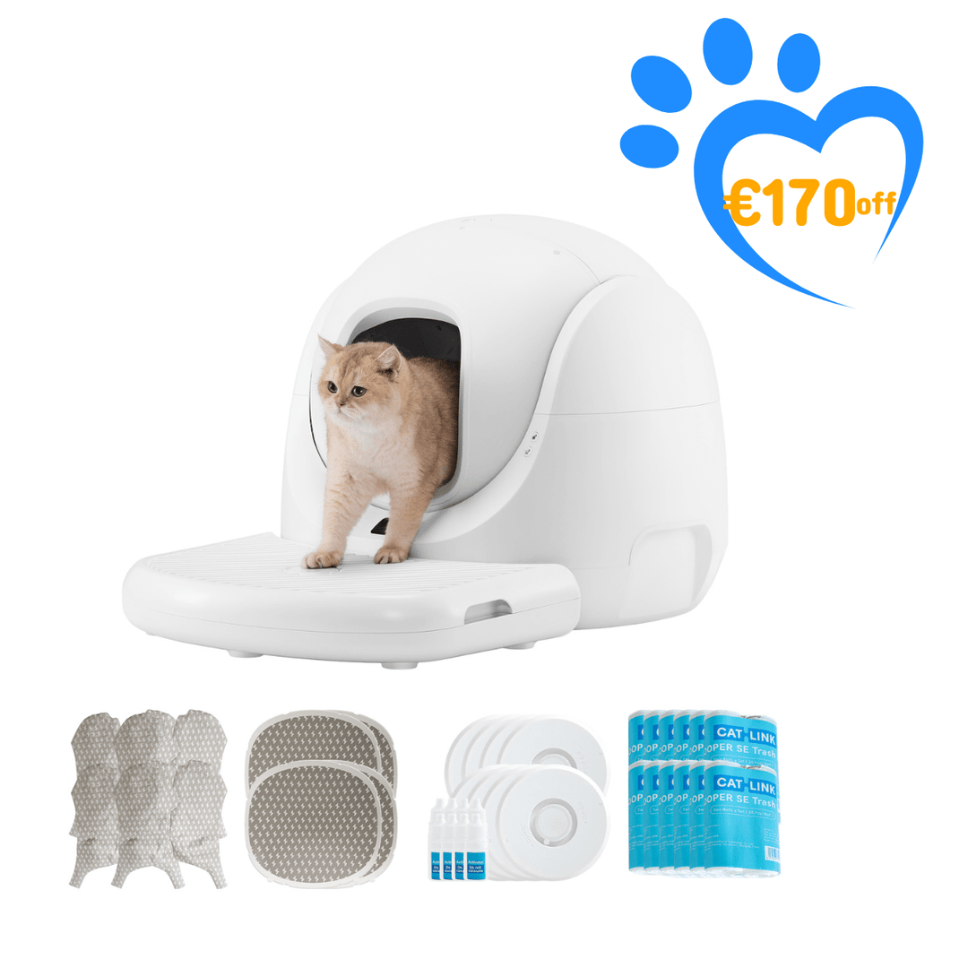 Catlink Baymax (White/ Pink) Self - Cleaning Litter Box - Catlink EU