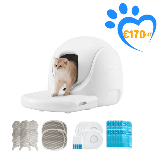 Catlink Baymax (White/ Pink) Self - Cleaning Litter Box - Catlink EU