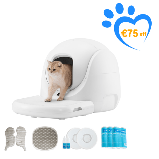 Catlink Baymax (White/ Pink) Self - Cleaning Litter Box - Catlink EU