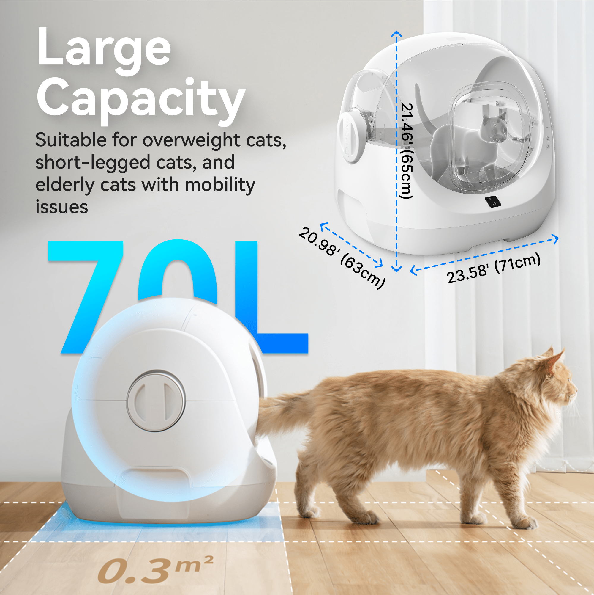 Catlink Baymax (White/ Pink) Self - Cleaning Litter Box - Catlink EU