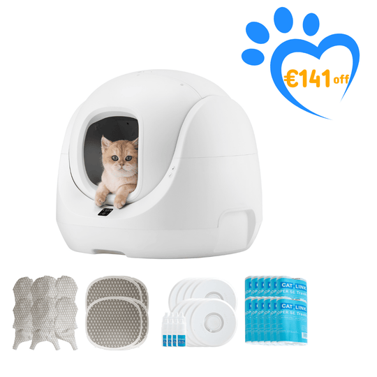 Catlink Baymax (White/ Pink) Self - Cleaning Litter Box - Catlink EU