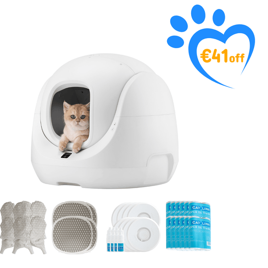 Catlink Baymax (White/ Pink) Self - Cleaning Litter Box - Catlink EU