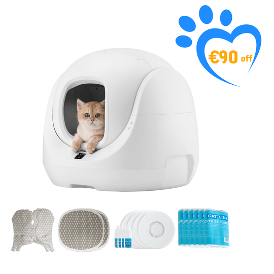 Catlink Baymax (White/ Pink) Self - Cleaning Litter Box - Catlink EU
