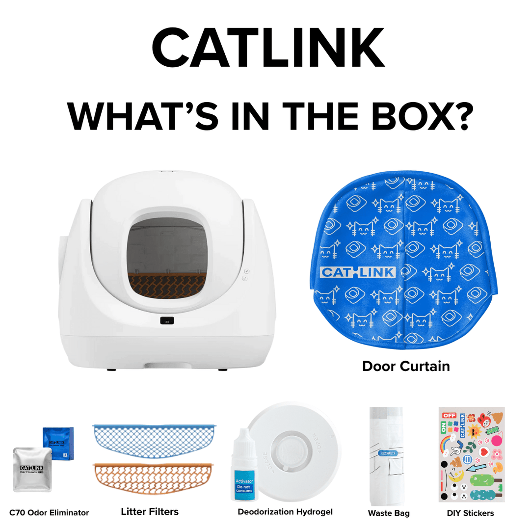 Catlink Baymax (White/ Pink) Self - Cleaning Litter Box - Catlink EU