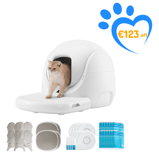 Catlink Baymax (White/ Pink) Self - Cleaning Litter Box - Catlink EU