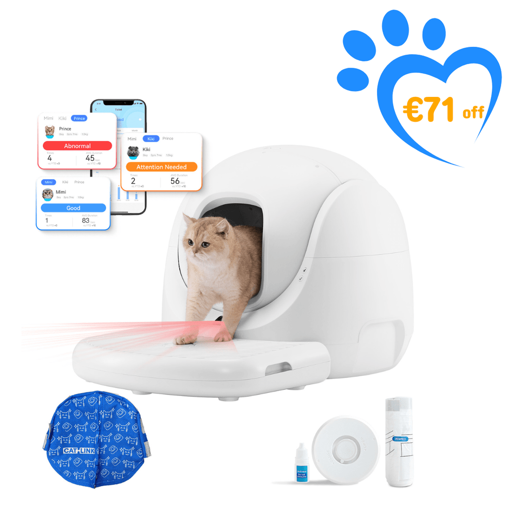 Catlink Baymax (White/ Pink) Self - Cleaning Litter Box - Catlink EU
