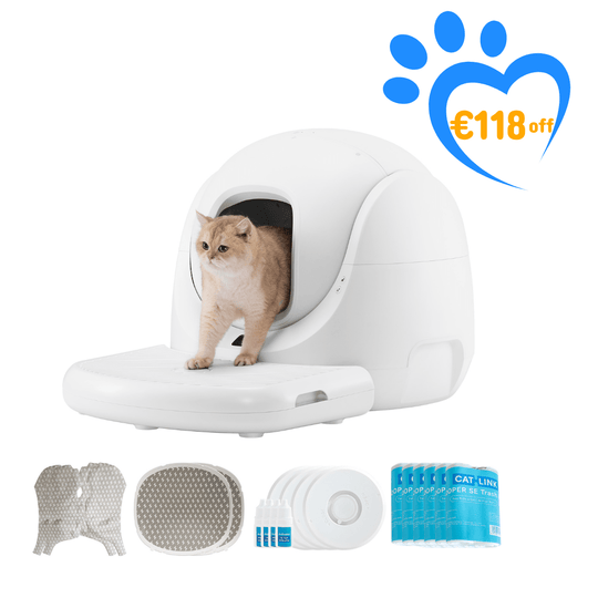 Catlink Baymax (White/ Pink) Self - Cleaning Litter Box - Catlink EU