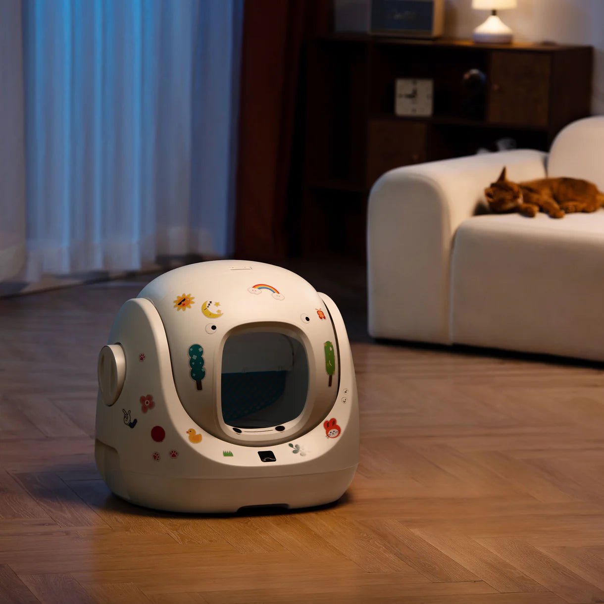 Catlink Baymax (White/ Pink) Self-Cleaning Litter Box