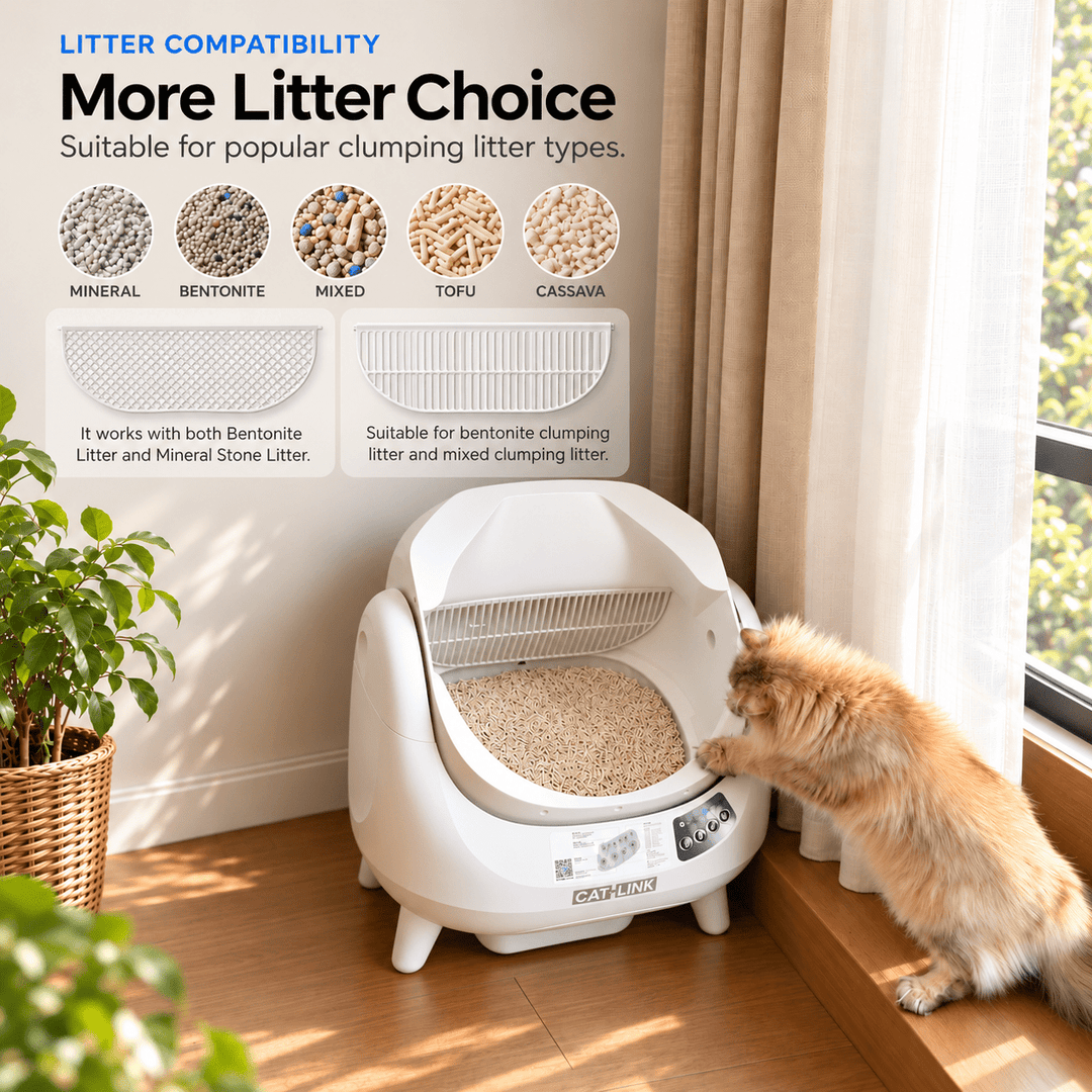 CATLINK Open-X Pro Open Top Self-cleaning Litter Box (With Built-in Camera) - Catlink EU