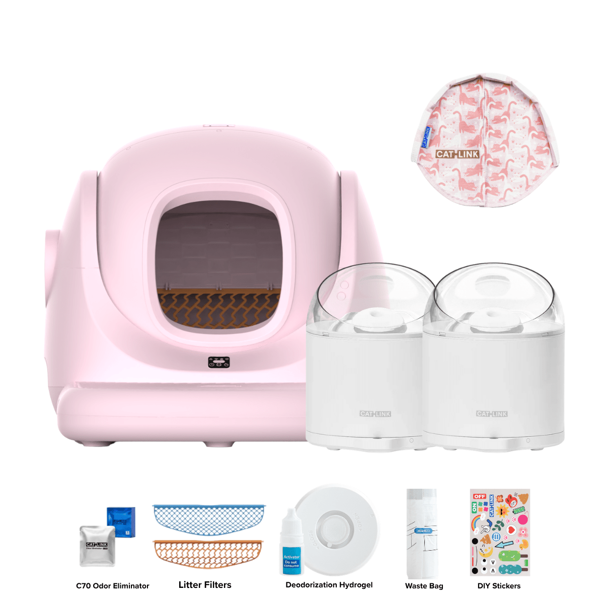 Clean & Feed Bundle - Litter Box, Feeder & Water Fountain Complete Set - Catlink EU