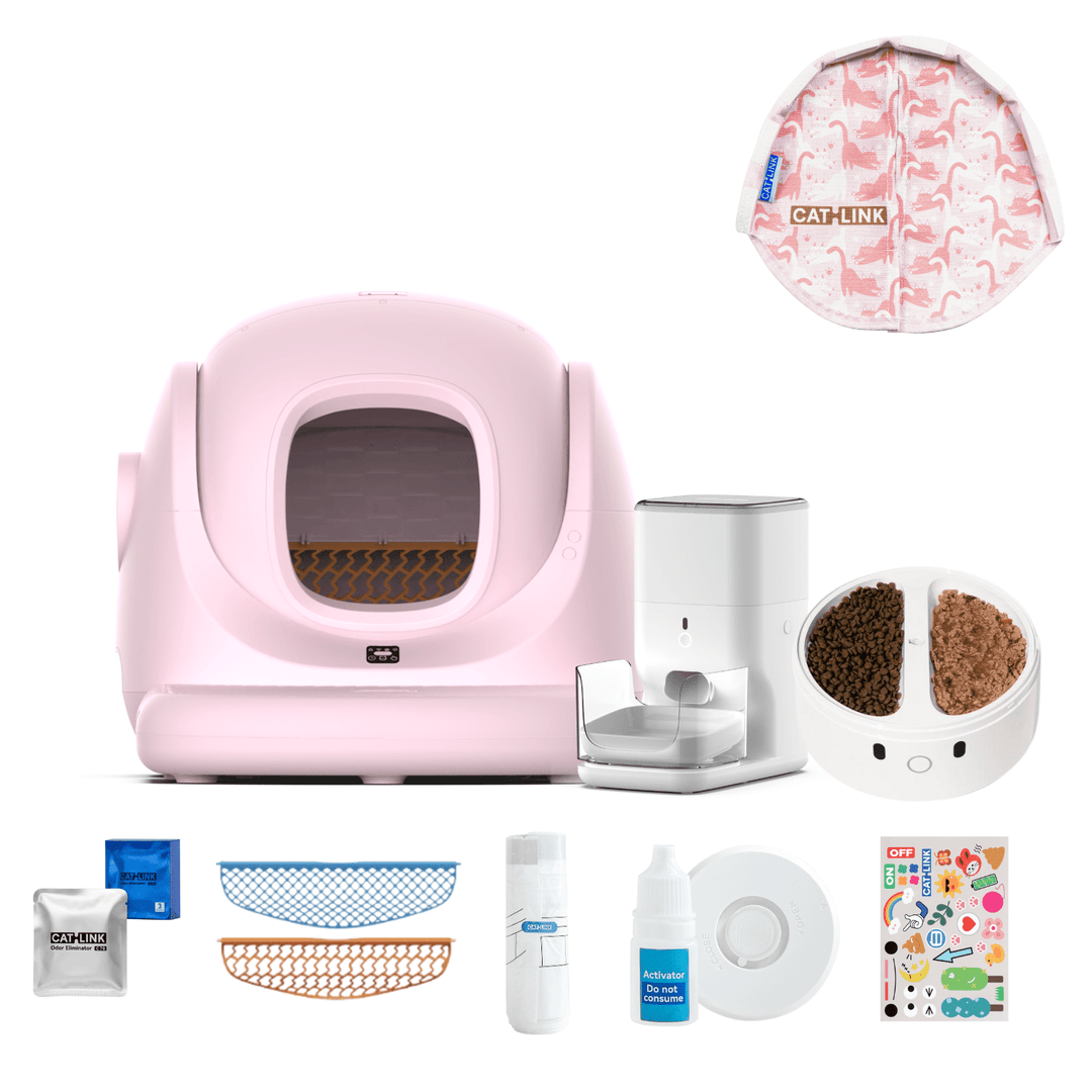 Litter Box, Feeder & Water Fountain Complete Set - Catlink EU