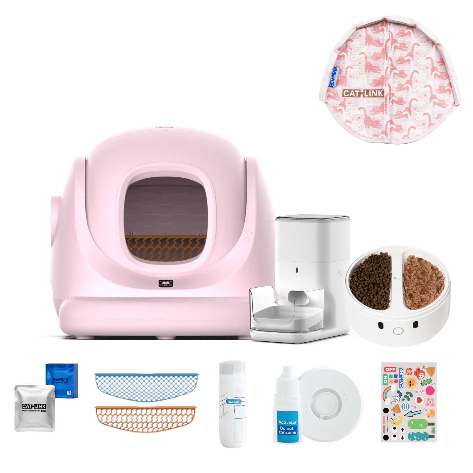 Litter Box, Feeder & Water Fountain Complete Set - Catlink EU