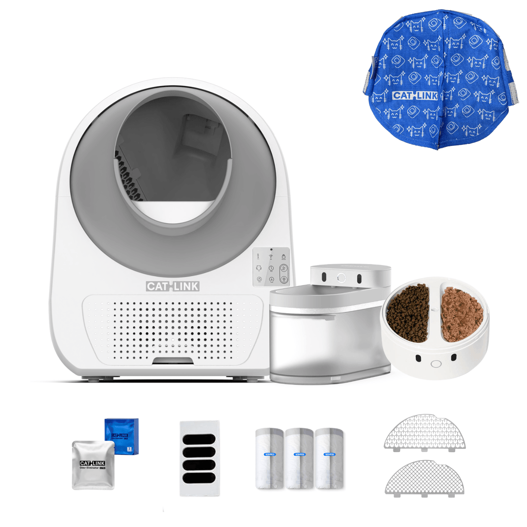 Litter Box, Feeder & Water Fountain Complete Set - Catlink EU