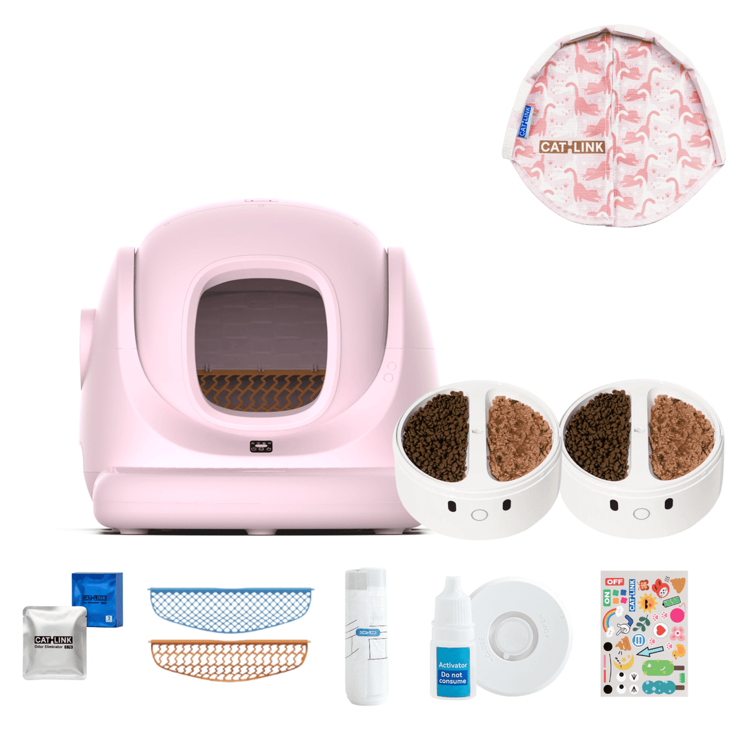 Litter Box, Feeder & Water Fountain Complete Set - Catlink EU