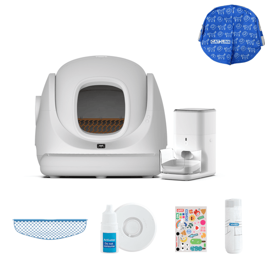 Litter Box, Feeder & Water Fountain Complete Set - Catlink EU