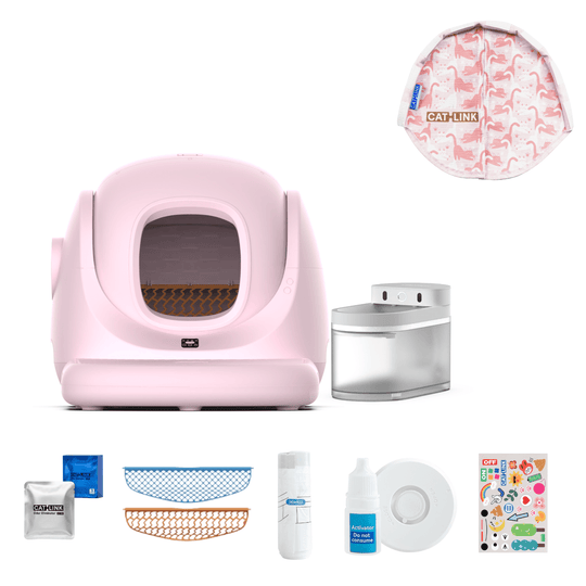 Litter Box, Feeder & Water Fountain Complete Set - Catlink EU