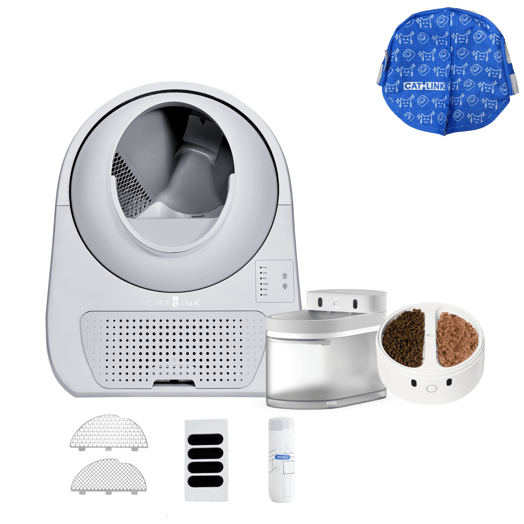 Litter Box, Feeder & Water Fountain Complete Set - Catlink EU
