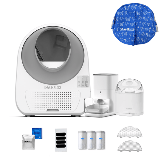 Litter Box, Feeder & Water Fountain Complete Set - Catlink EU