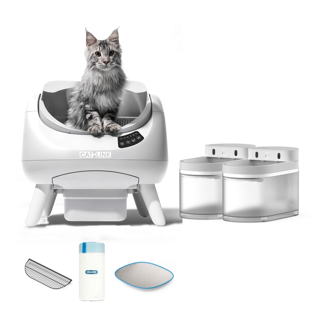 Litter Box, Feeder & Water Fountain Complete Set - Catlink EU