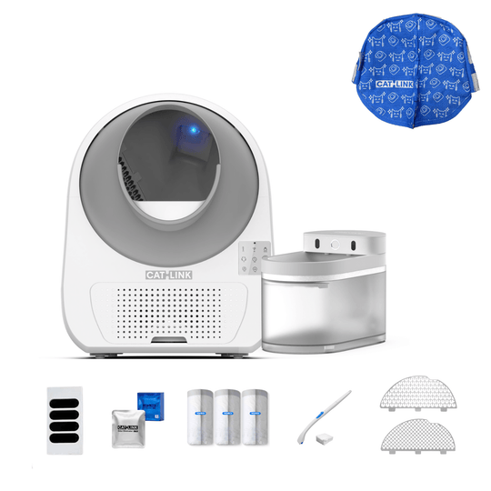 Litter Box, Feeder & Water Fountain Complete Set - Catlink EU