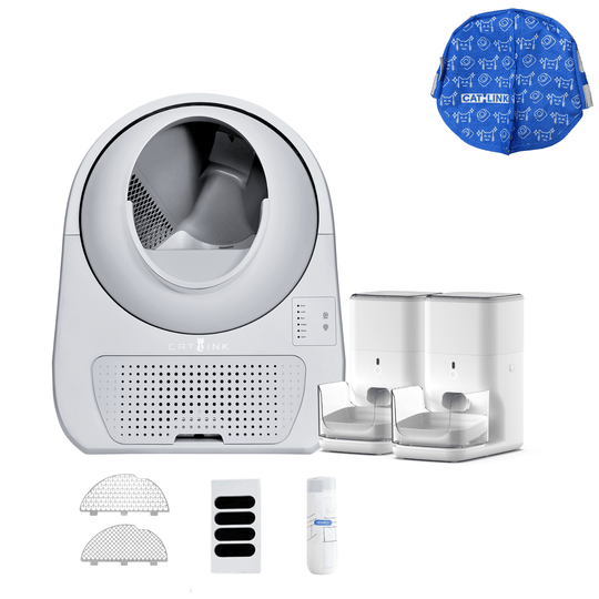 Litter Box, Feeder & Water Fountain Complete Set - Catlink EU