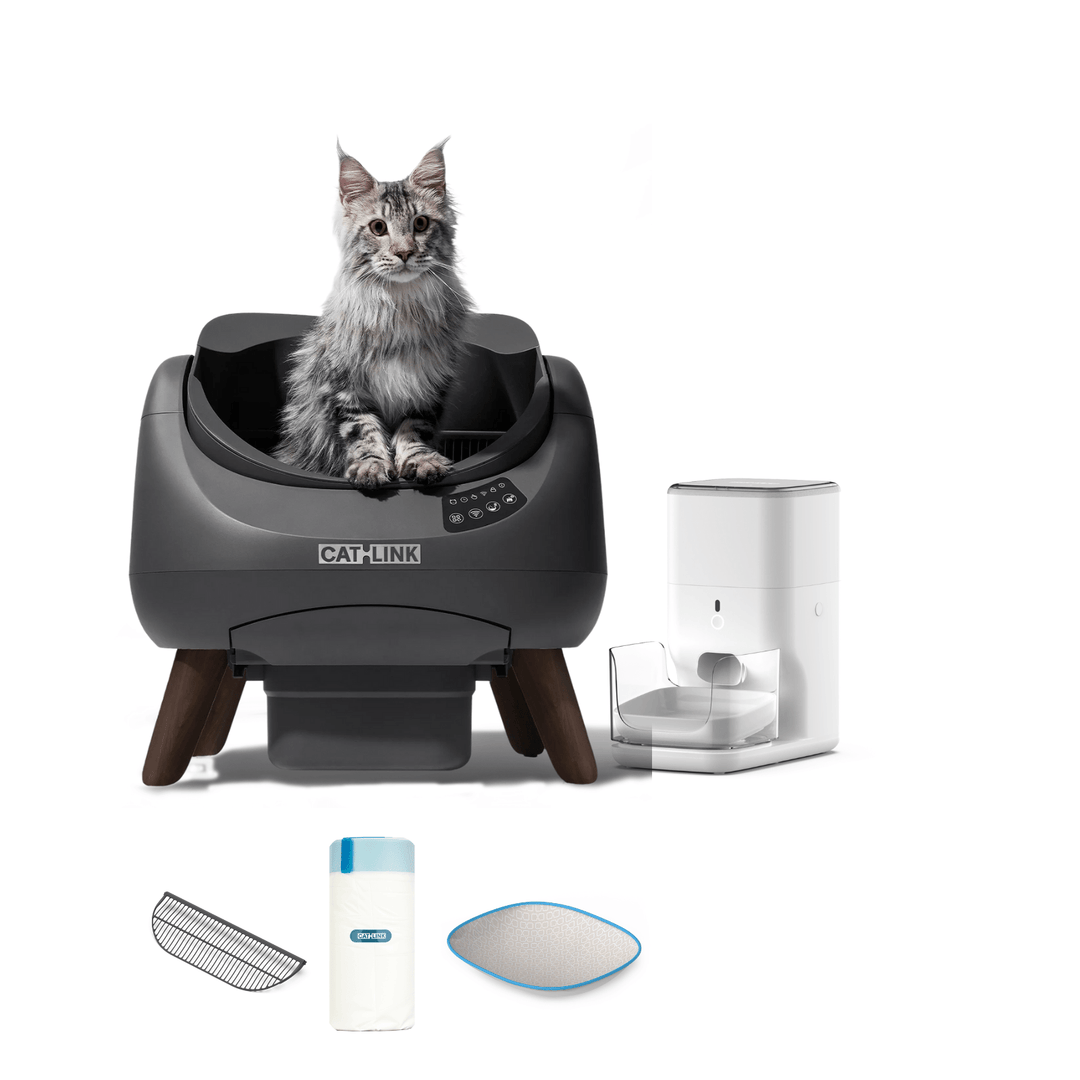 Litter Box, Feeder & Water Fountain Complete Set - Catlink EU