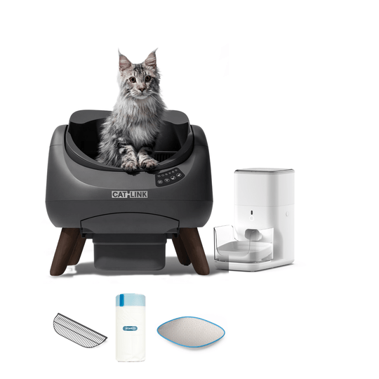 Litter Box, Feeder & Water Fountain Complete Set - Catlink EU