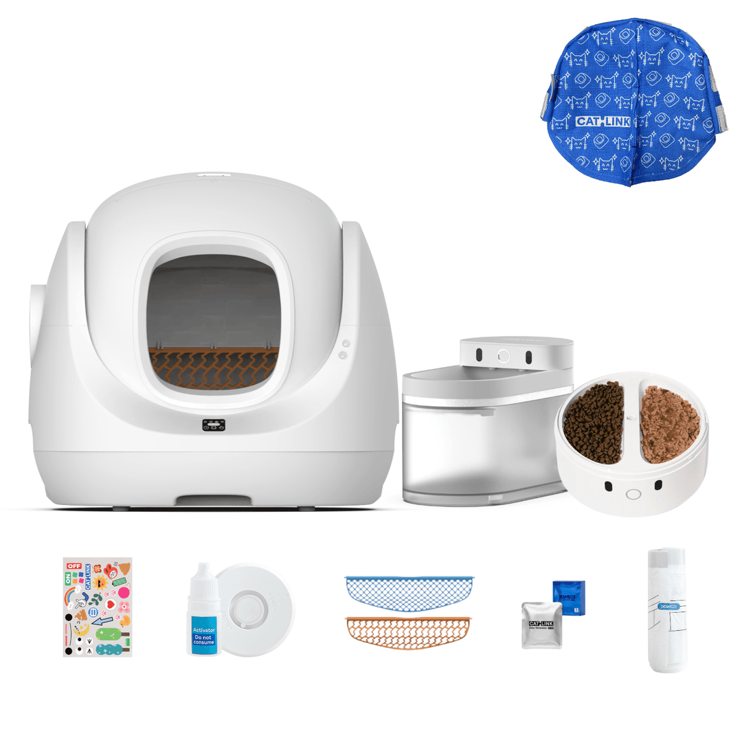 Litter Box, Feeder & Water Fountain Complete Set - Catlink EU
