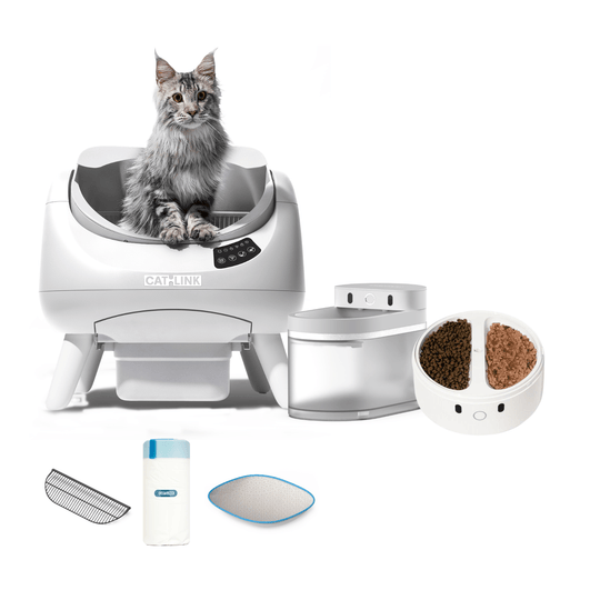 Litter Box, Feeder & Water Fountain Complete Set - Catlink EU