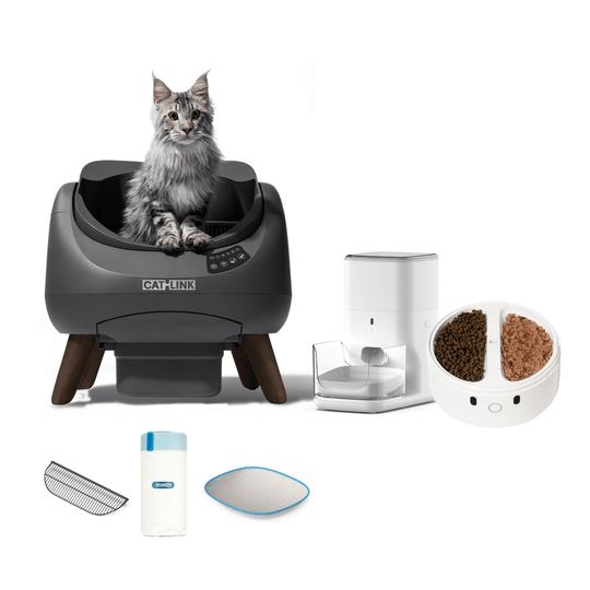 Litter Box, Feeder & Water Fountain Complete Set - Catlink EU